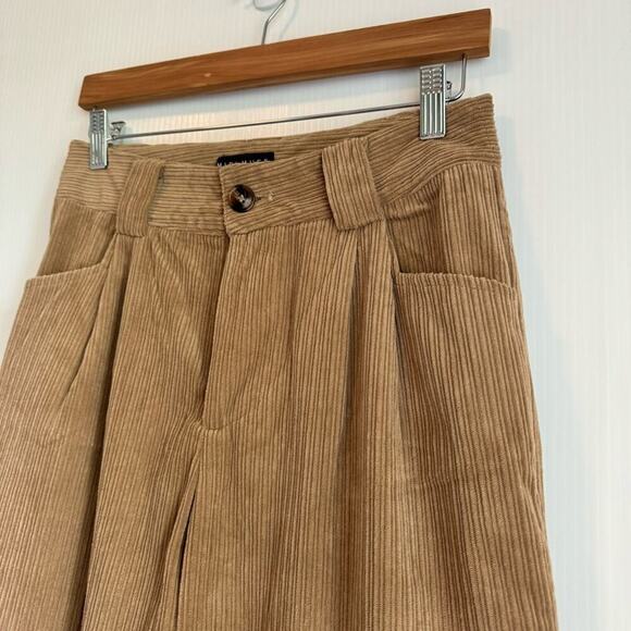 Miou Muse tan corduroy pants size medium wide leg pants cords - Picture 3 of 9